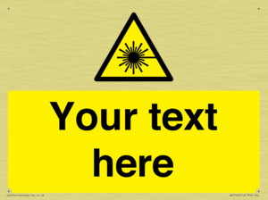 Custom Laser Hazard Sign